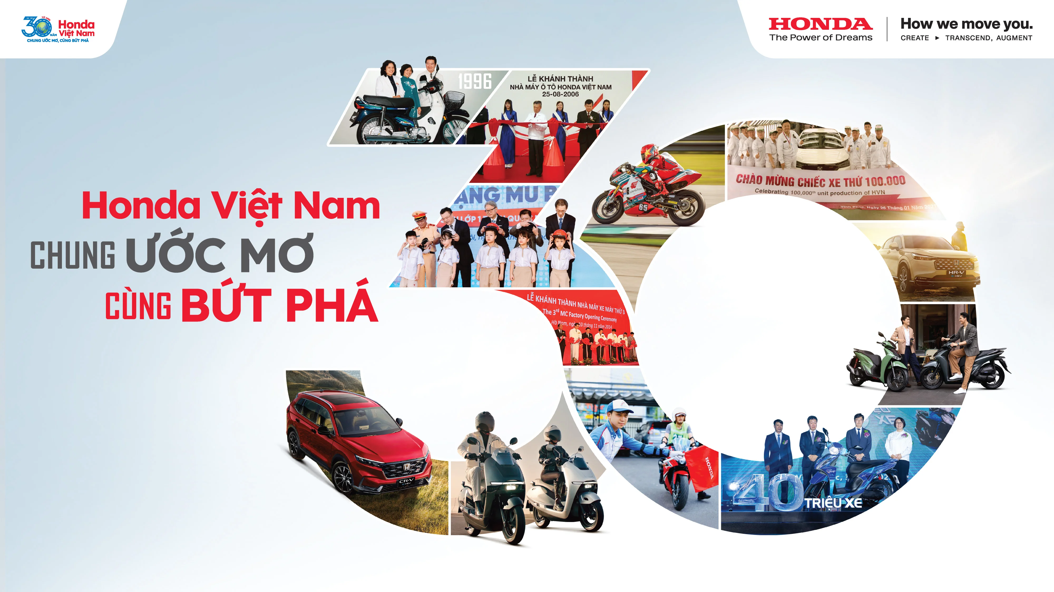 Honda Việt Nam: 30 năm bứt phá, kiến tạo tương lai di chuyển Honda Việt Nam: 30 năm bứt phá, kiến tạo tương lai di chuyển